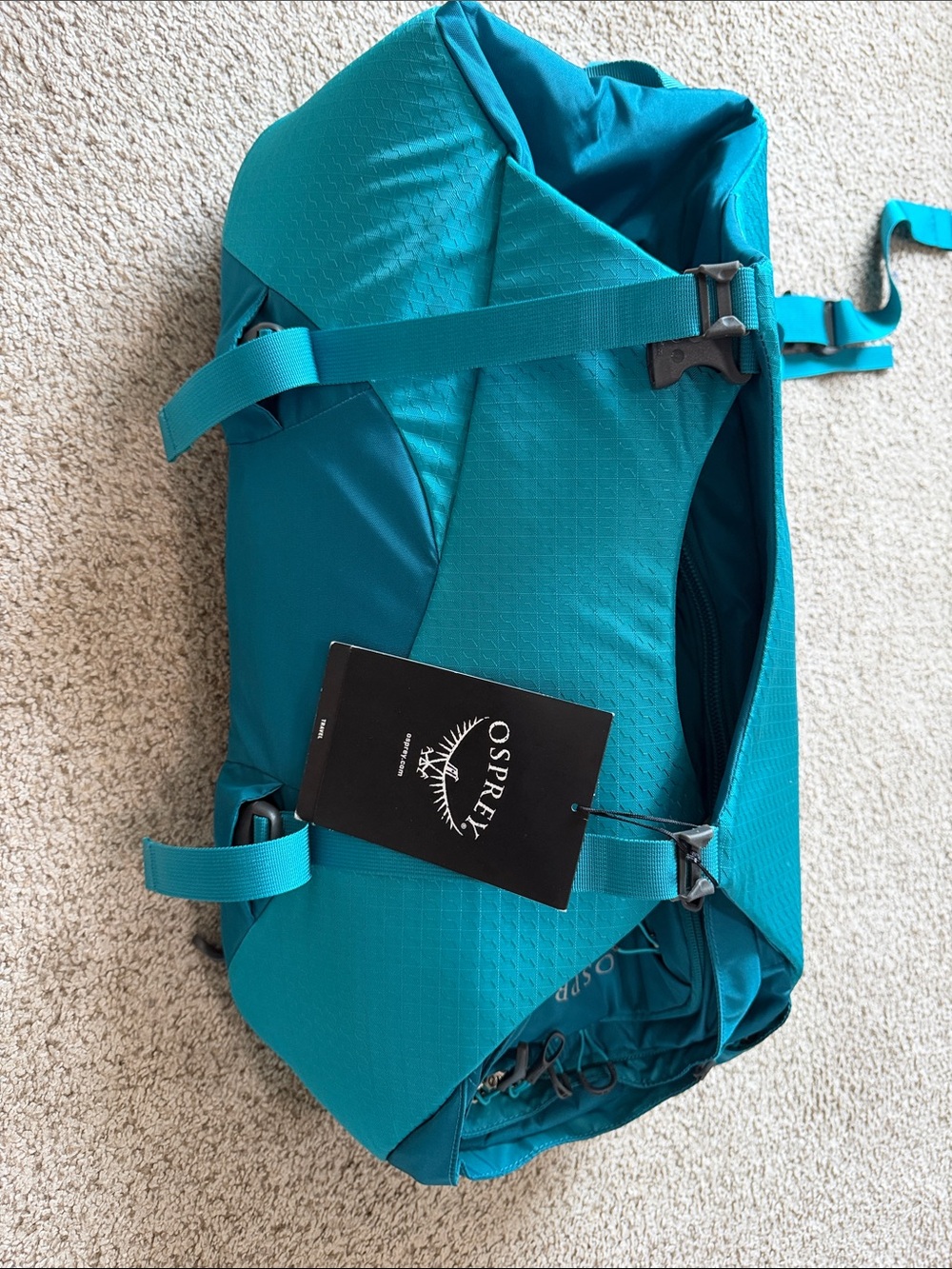 NWT OSPREY porter 46 Teal Travel Backpack - Picture 12 of 17